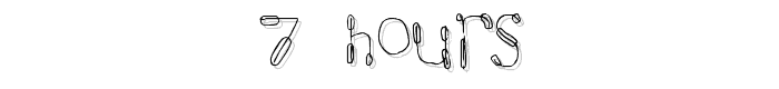 7 hours font